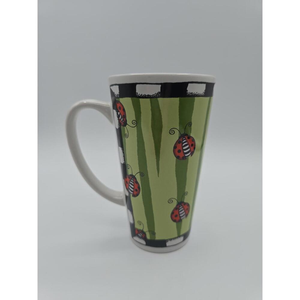 Vintage Signature Alicia Tormey Designs "Bug Me" Ladybug Stoneware Mug
